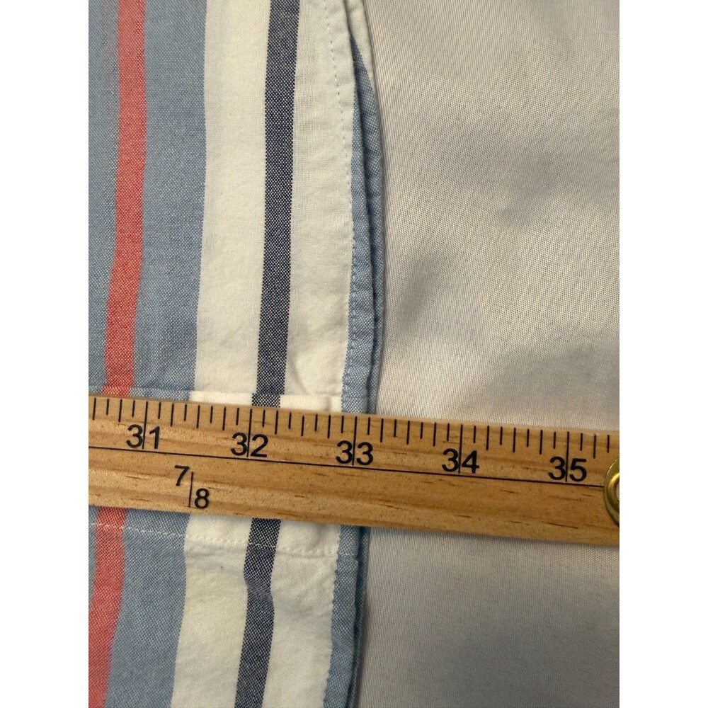 Tommy Hilfiger Mens XL Custom Fit Striped Button Down Short Sleeve Shirt - Picture 11 of 12